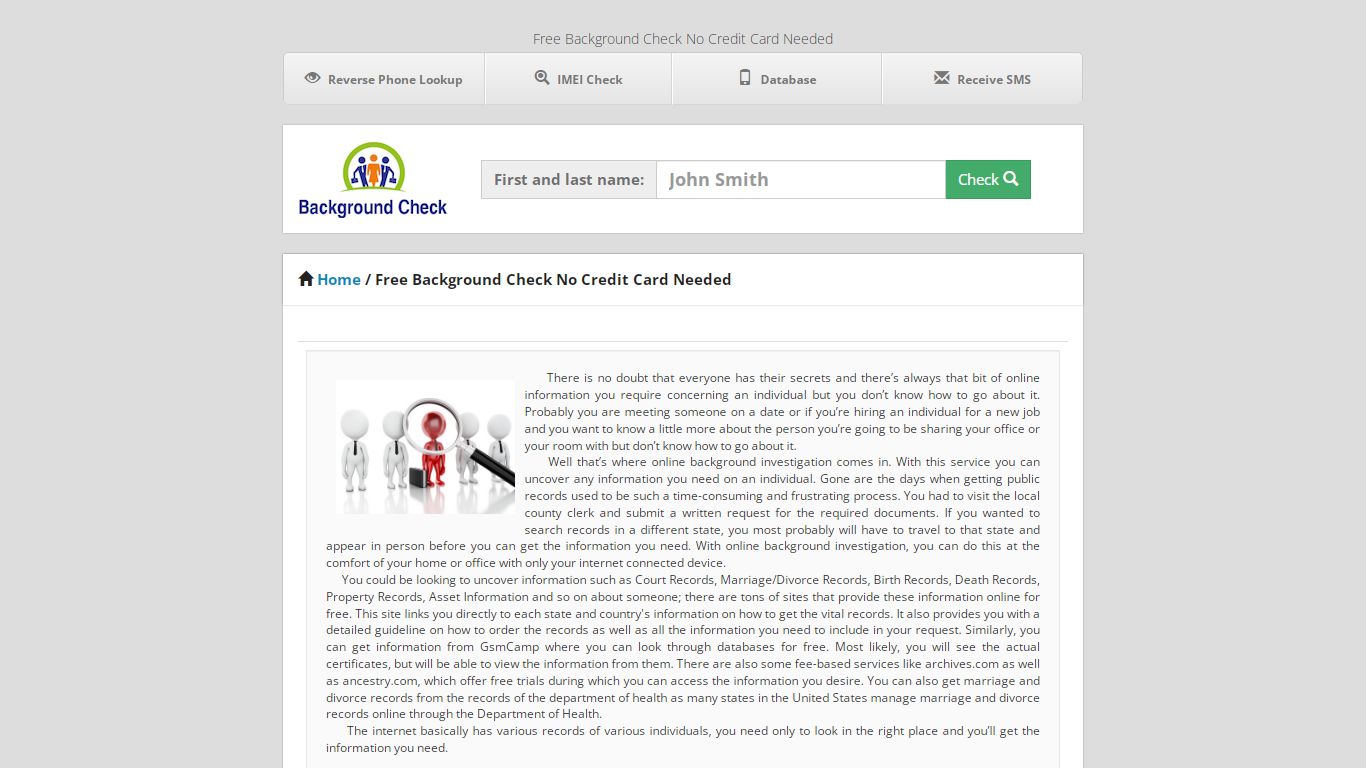 Free Background Check No Credit Card Needed - gsmchecker.com
